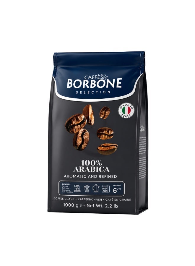 Caffè Borbone 100% Arabica Coffee Beans 1kg – Medium Dark Roast Italian Espresso Beans with Chocolate & Hazelnut Notes | Smooth Low Bitterness Coffee for Espresso, Latte & Cappuccino