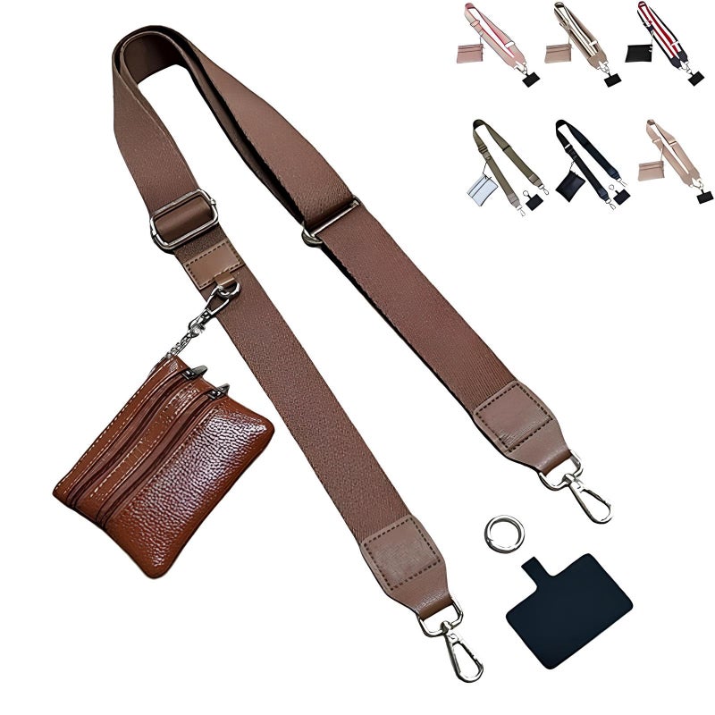 CUEDM Cell Phone Lanyard Crossbody,Adjustable Cell Phone Strap with Detachable Wristlet for Hands-Free Occasions,Clip and Go Strap for Phone with Wallet Crossbody - Image 1