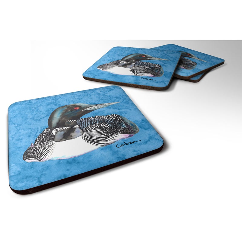 Caroline's Treasures ""Caroline's Treasures 8717FC Loon Foam Coasters (Set of 4)  3.5"""" H x 3.5"""" W  Multicolor"" 