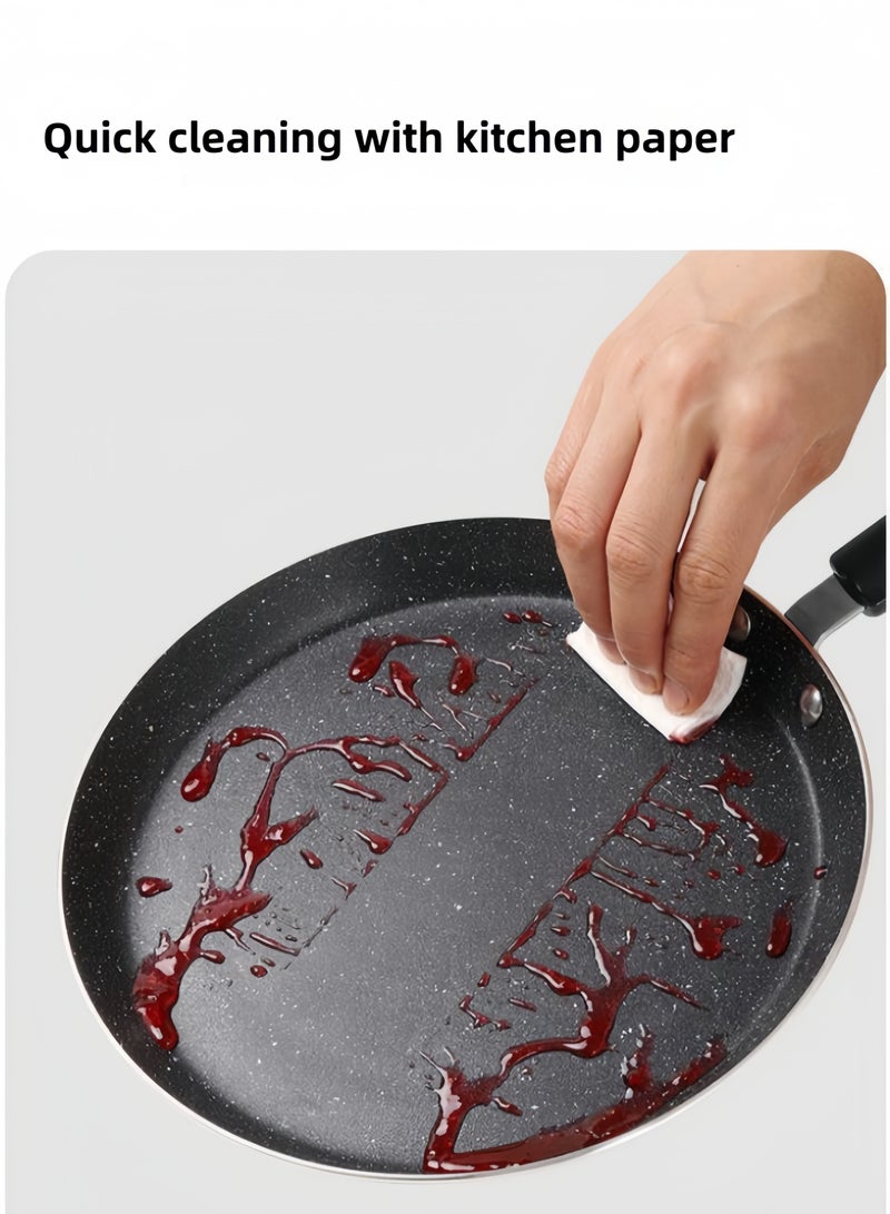 nihao 10 Inch Pan Non-stick Omelette Pan, Steak Pan, Baking Aluminum Frying Pan, Black - Image 5
