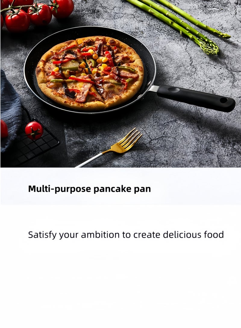 nihao 10 Inch Pan Non-stick Omelette Pan, Steak Pan, Baking Aluminum Frying Pan, Black - Image 2
