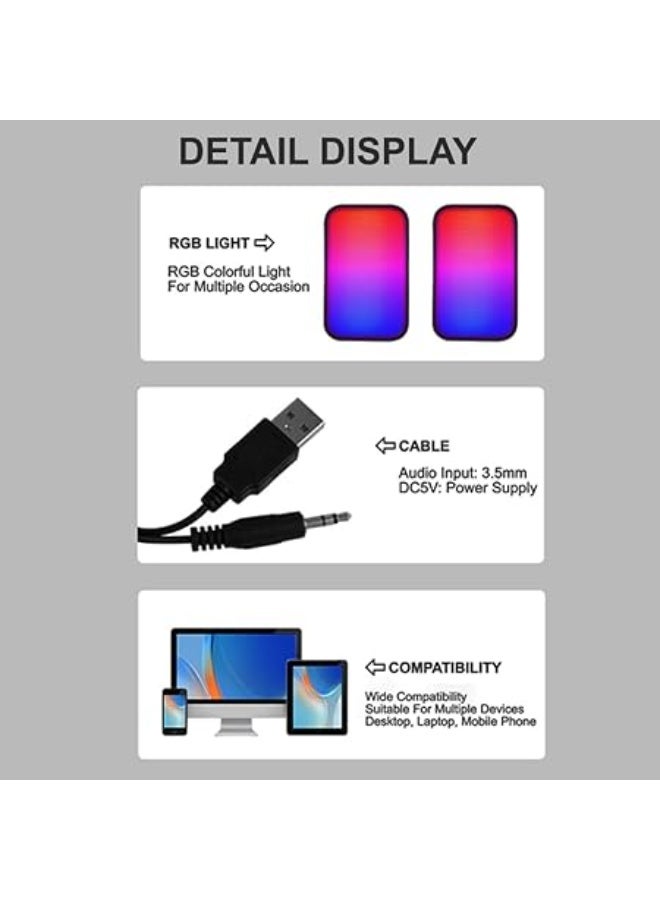 Faster FS-71 Computer Speakers USB Gaming Speakers with Colorful LED Light- Stereo Mini - Image 3