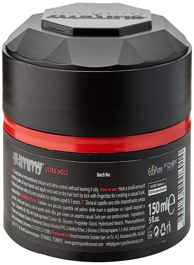 Gummy Ultra Hold Hair Styling Wax 5.07 fl.oz - Keratin Complex, 150 ml (Pack of 3) - Image 5