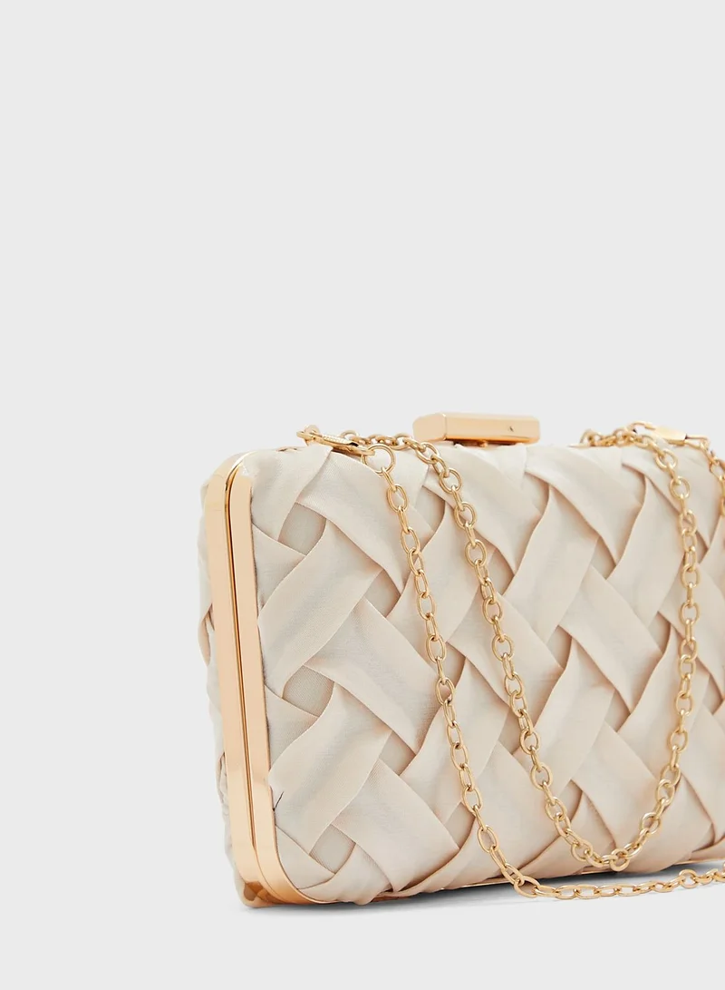 Ella Limited Edition Woven Satin Clutch Bag