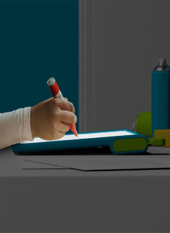 Discovery™ Glow Tracing Light-Up Art Tablet - Includes 10 Templates, 10 Blank Sheets, 6 Washable Markers| Writing Drawing Tablet for Kids| Craft Kit for Boys Girls| Doodle Board Drawing Pad Toy Gift - Image 4