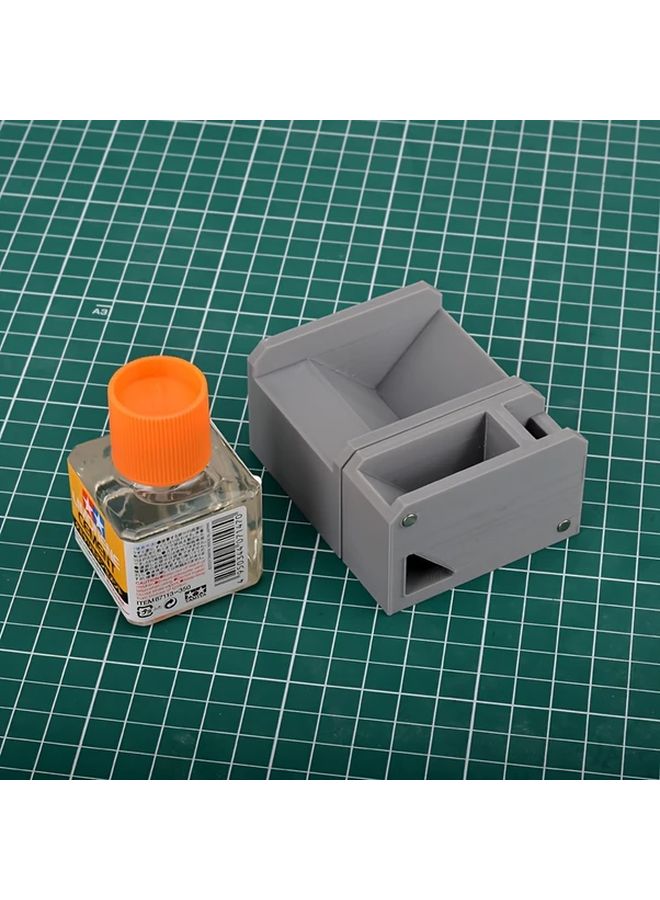 Magnetic Model Glue Base With Inclined Anti Fall And Front Anti Drip Design Gray - Image 4