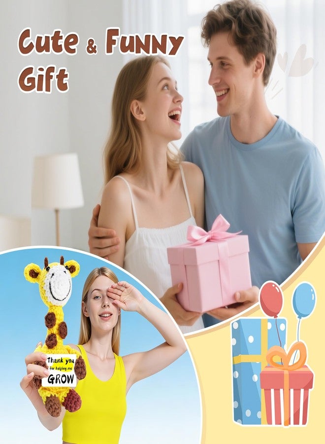 Hoedia Handmade Giraffe Crochet Stuffed Animal Gifts for Women and Men: Birthday Retirement Christmas Anniversary Thank You Appreciation Present for Mom/Teacher/Friend/Him/Her - Image 5