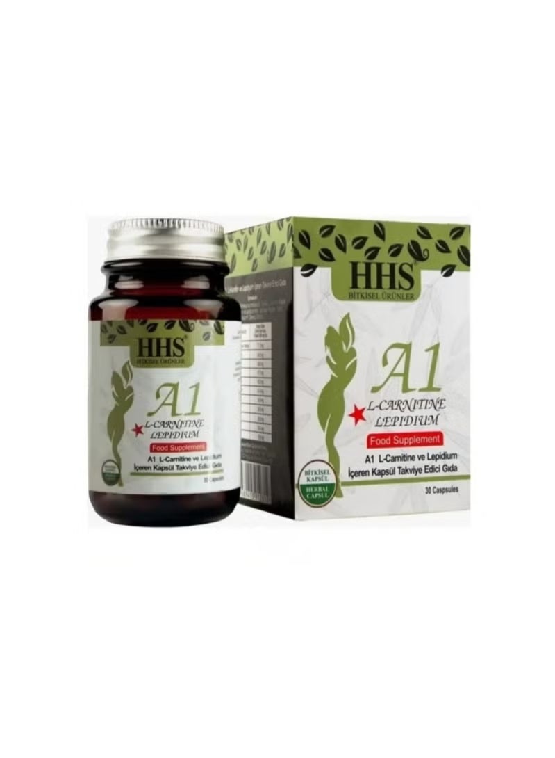 HHS A1 L-CarnitinA1 food supplement of L-Carnitine and Lipidium to support weight loss, suppress appetite, and stimulate fat burning, and Lipidium to support weight loss, suppress appetite, and stimulate fat burning. 30 capsules. - Image 1