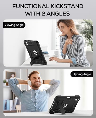 Cantis Case for iPad mini 7 A17 Pro 2024/ iPad mini 6 2021 8.3 Inch, Heavy Duty Shockproof Cover for iPad mini 7th/ 6th Generation 8.3" with Pencil Holder, Black - Image 3