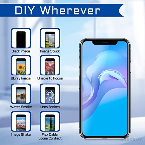 DGSCSMY استبدال كاميرا خلفية DGSCSMY لجهاز آيفون Xs MAX OEM لمجموعة آيفون Xs 12MP العدسة الرئيسية الخلفية مع عدسة تليفوتو واسعة OIS HDR فيديو 4K مجمعة أدوات إصلاح A1920 A2097 A2098 A2099 A2100 - Image 4