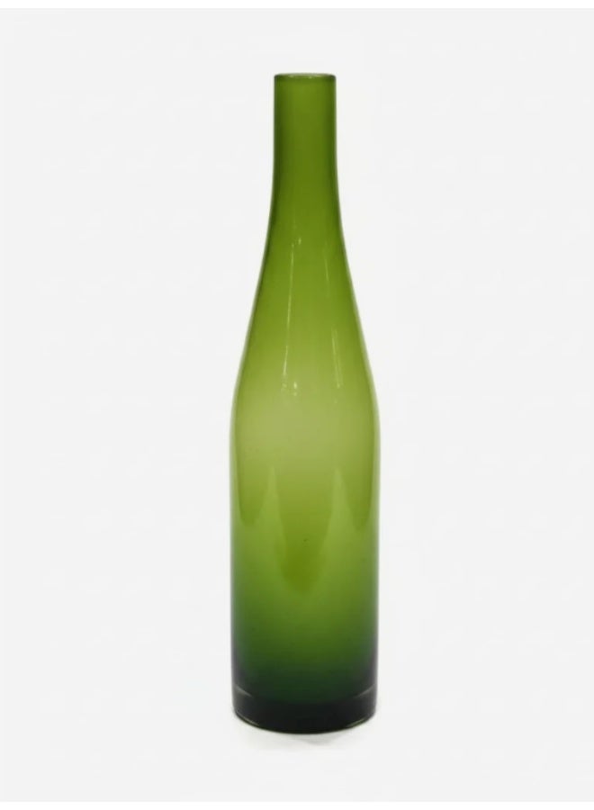 AKDC Green Bottle-Shape Glass Vase – Sleek Tall Decorative Accent – 29×6.5 cm - Image 2