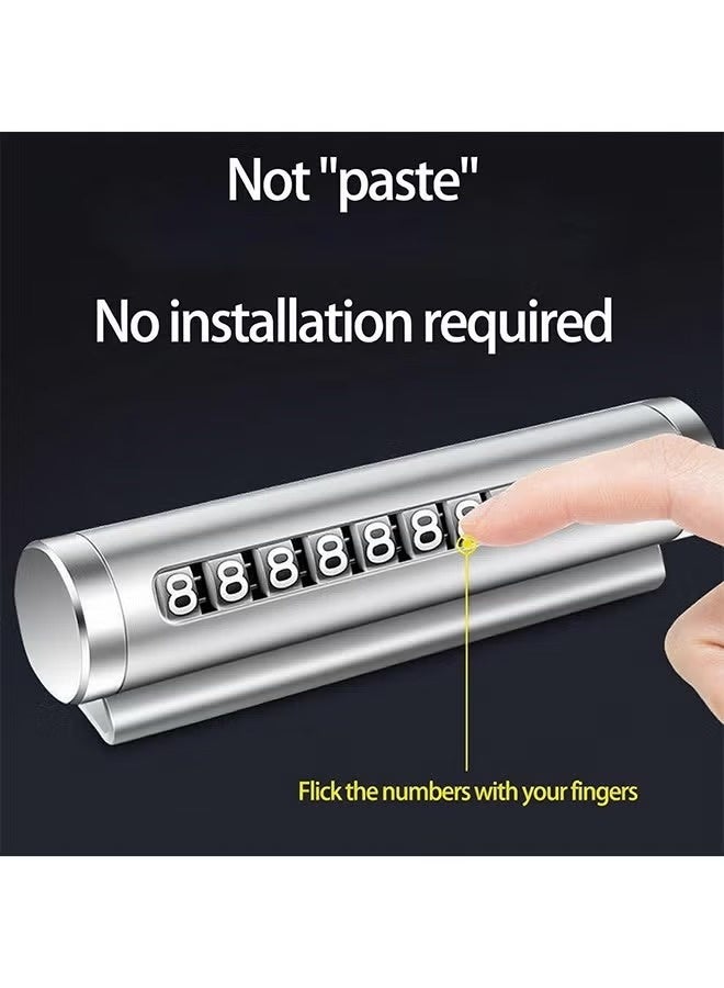 Temporary Car Parking Number Plate Card – Hidden Phone Number Display Sign for Vehicles, Easy Contact Parking Accessory - Image 3