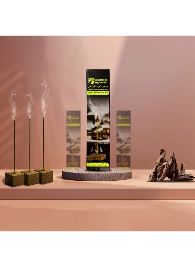 Haga Oud Vietnam Agarwood Incense Sticks - Premium SOY1s, 44 Sticks, 16cm Long, 3mm Thick, 25g - Natural, Chemical-Free Long-Lasting Fragrance for Home, Office & Meditation - Gift Box (Pack of 2) - Image 2