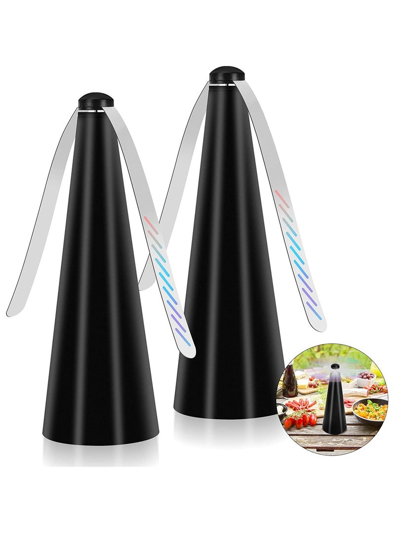 RATSAW 2 حزمة من مراوح الطيران للطاولات، مروحة طاردة للطيران في الأماكن المغلقة والخارجية مع شفرات ثلاثية الأبعاد تعمل بالبطاريات - Image 1