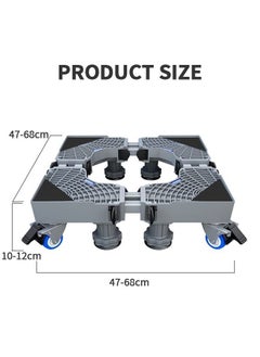 MIXDE Adjustable Appliance Stand with 8 Strong Feet for Washing Machine Stand Pedestal, Fridge Base Stand  - Image 4