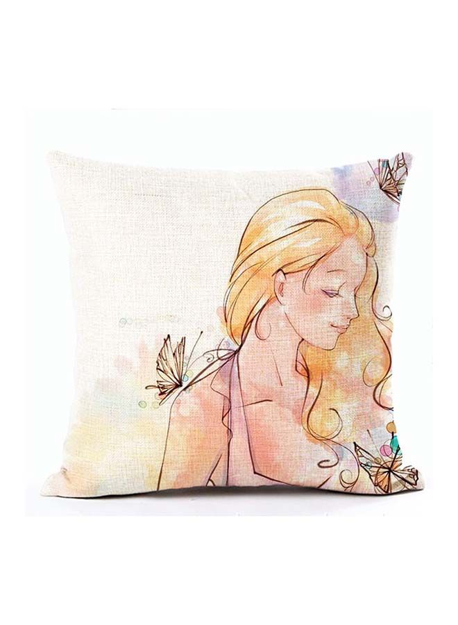 نيبمينينت غطاء وسادة للديكور مزين بطبعة ومزود بسحاب غير مرئي متعدد الألوان 45x45سم