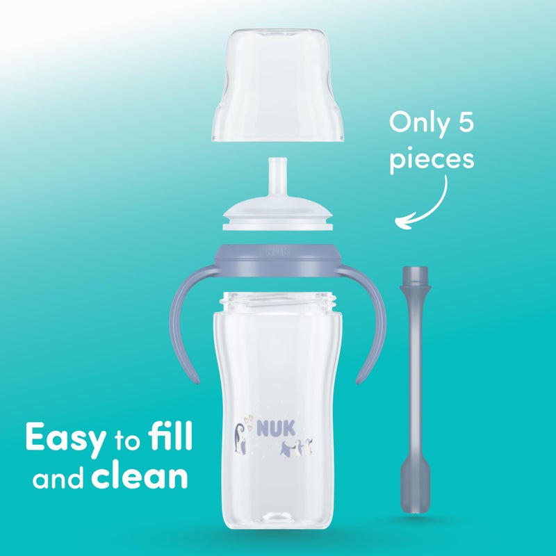 NUK Perfect Match Learner Straw Cup, 5 oz, 2 pack â€“ Soft Straw, Easy-Grip Handles, BPA Free, Spill Proof Transition Sippy Cup - Image 5
