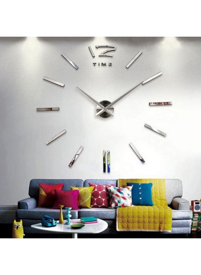 NIBEMINENT DIY Nordic Style Wall Clock Silver 15x10x4.5cm  - Image 2