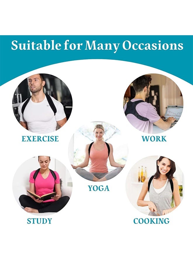 جيفت دعامة الظهر لتصحيح وضعية الجسم، دعامة مسامية قابلة للتهوية للنساء والرجال، دعامة ظهر مريحة للرجال، لتخفيف آلام العمود الفقري والكتف. - Image 5