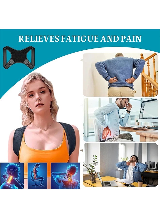 جيفت دعامة الظهر لتصحيح وضعية الجسم، دعامة مسامية قابلة للتهوية للنساء والرجال، دعامة ظهر مريحة للرجال، لتخفيف آلام العمود الفقري والكتف. - Image 2