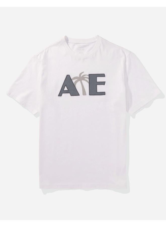 American Eagle Logo Detail Crew Neck T-Shirt - Image 3