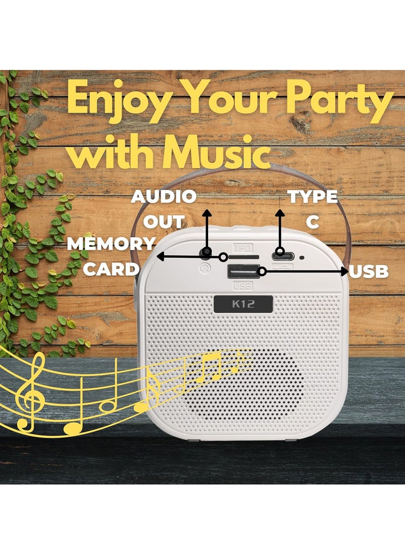 Zashe Kids Karaoke Machine – Portable Bluetooth Speaker Toy with 2 Wireless Microphones & Colorful Lights, Fun Singing Gift for Boys & Girls Multicolour  - Image 3