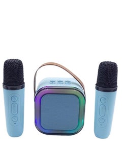 Kids Karaoke Machine – Portable Bluetooth Speaker Toy with 2 Wireless Microphones & Colorful Lights, Fun Singing Gift for Boys & Girls Multicolour