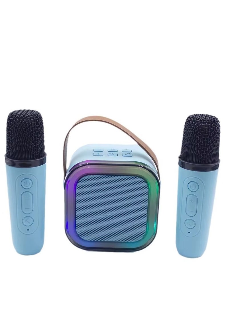 Zashe - Kids Karaoke Machine – Portable Bluetooth Speaker Toy with 2 Wireless Microphones & Colorful Lights, Fun Singing Gift for Boys & Girls Multicolour - Image 1