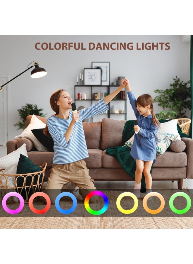 Zashe Kids Karaoke Machine with Wireless Microphone, Portable Bluetooth Speaker Toy, Music Toy with Colorful Lights, Singing Toy for Boys and Girls, Fun Gift for Kids, Multicolour - Image 4