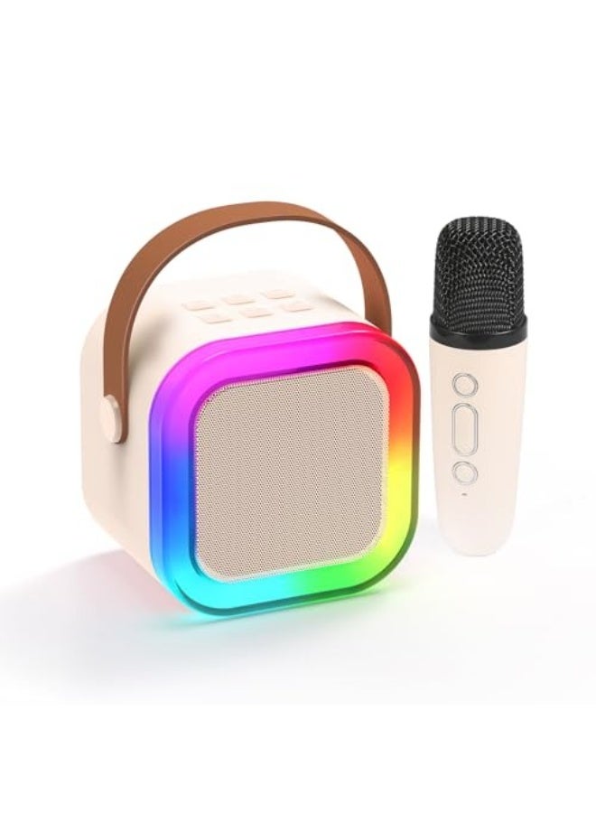 Zashe Kids Karaoke Machine with Wireless Microphone, Portable Bluetooth Speaker Toy, Music Toy with Colorful Lights, Singing Toy for Boys and Girls, Fun Gift for Kids, Multicolour - Image 1