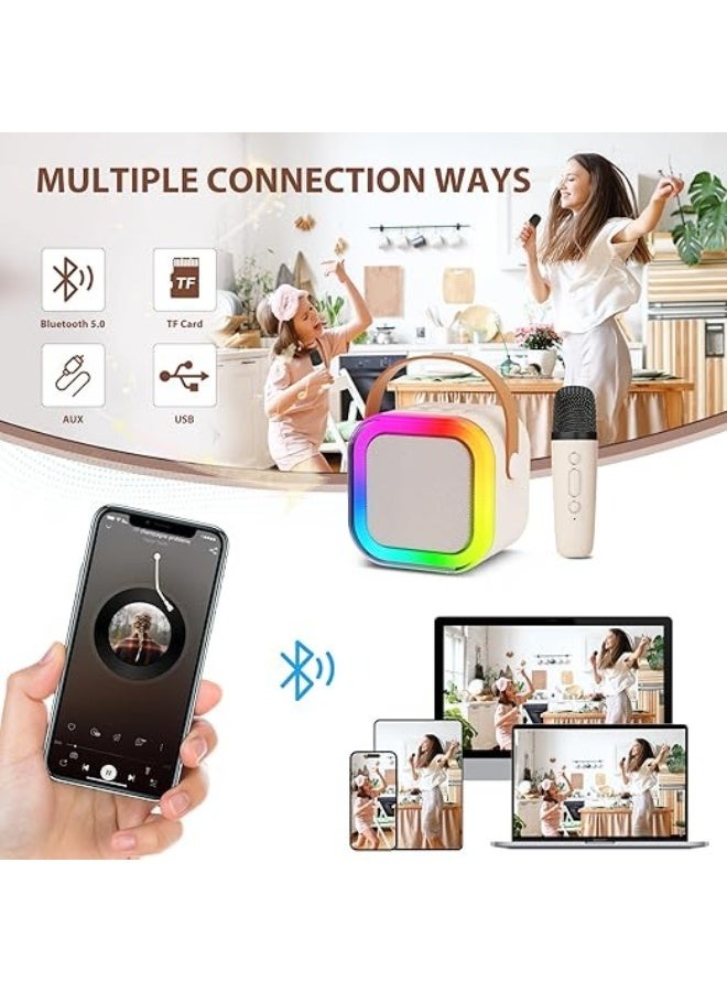 Zashe Kids Karaoke Machine with Wireless Microphone, Portable Bluetooth Speaker Toy, Music Toy with Colorful Lights, Singing Toy for Boys and Girls, Fun Gift for Kids, Multicolour - Image 3