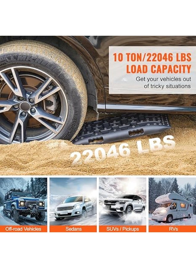 ألواح جر 10 طن لسيارات الدفع الرباعي (أسود - 2 قطعة) - Image 2