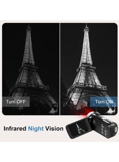 ارواق شاشة تعمل باللمس 4K كاميرا رقمية 56MP HD كاميرا رقمية واي فاي مسجل فيديو مع ميكروفون  - Image 5