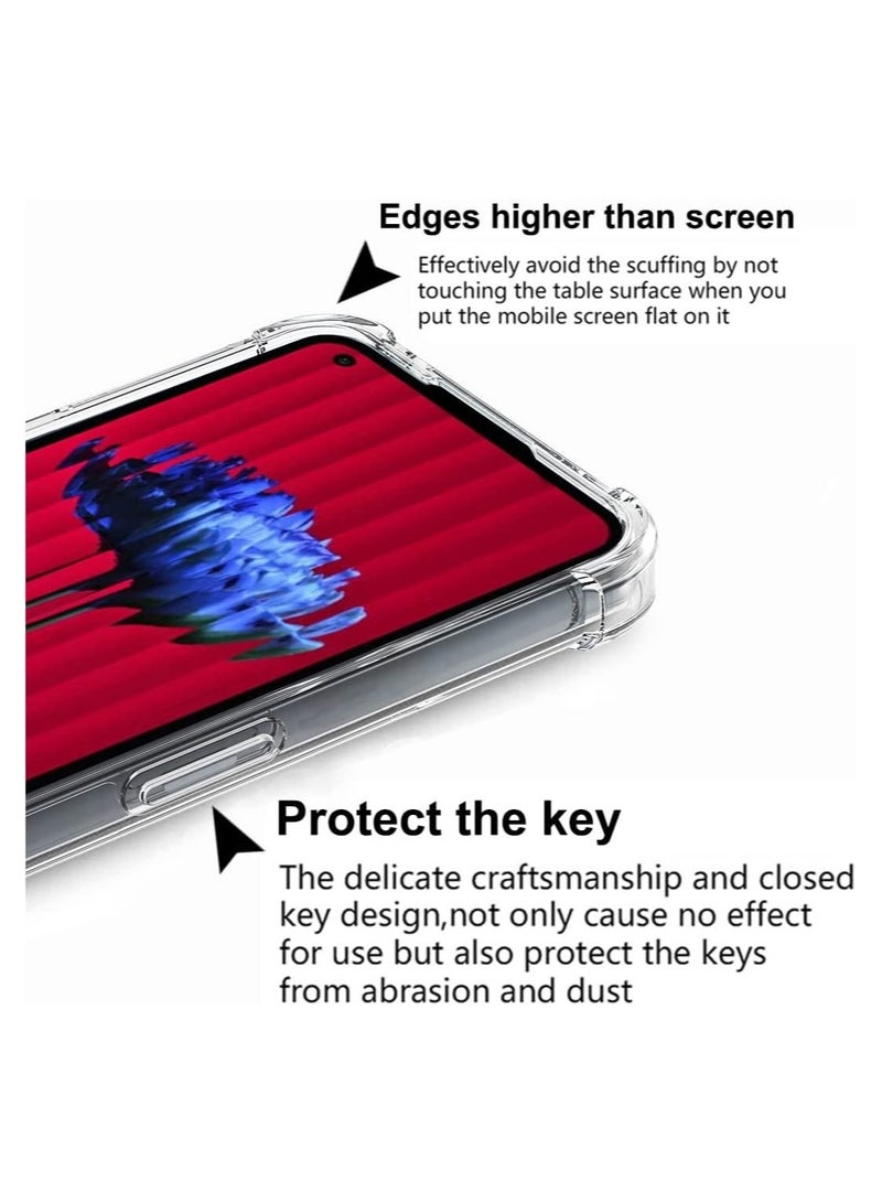 ELTRAZONE Nothing Phone 1 Case Clear Transparent with 2pcs Screen Protector Reinforced Corners TPU Shock-Absorption Flexible Cell Phone Cover - Image 5