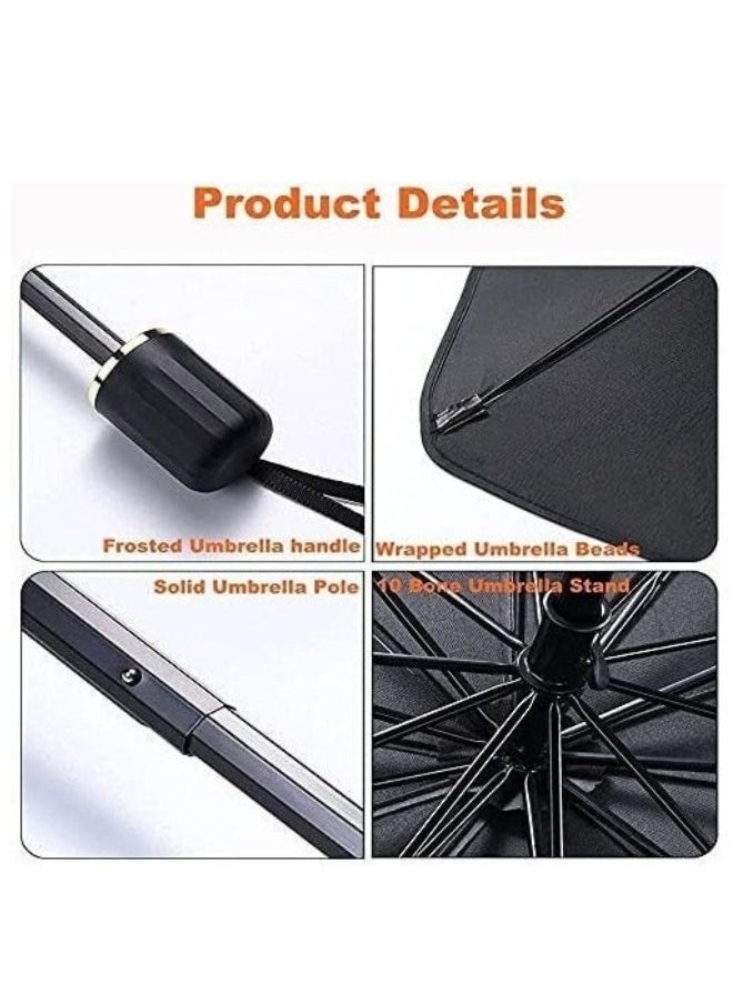 Car Windshield Sun Shade Umbrella Foldable Car Sun Umbrella for Windshield Sun Protection Umbrella Front Sunscreen Visor Block UV Fits Most Vehicle Models 130 - 75