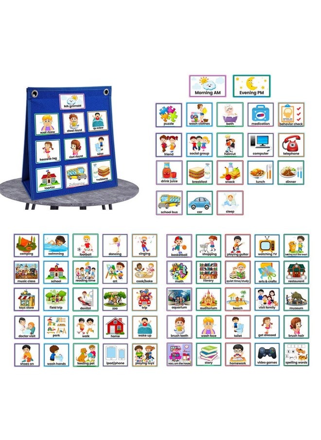 Generic - Children Visual Schedule Daily Work Schedule Kids Visual Schedule Calendar-Color:German - Image 1