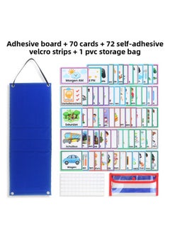 Children Visual Schedule Daily Work Schedule Kids Visual Schedule Calendar-Color:German