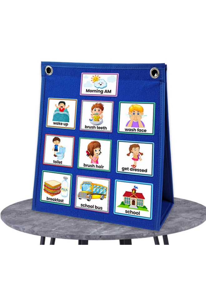 Generic - Children Visual Schedule Daily Work Schedule Kids Visual Schedule Calendar-Color:German - Image 1