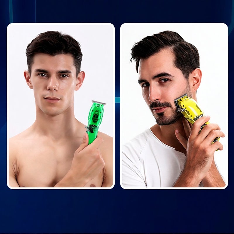 مقص شعر كهربي لاسلكي مقص شعر رجالي مع 16 مشطًا دليليًا набض تصفيف وتأنيب الشعر مع عباءة قص الشعر ومشط الشعر للاستخدام في صالونات الحلاقة والمحللين والمنزل - Image 5