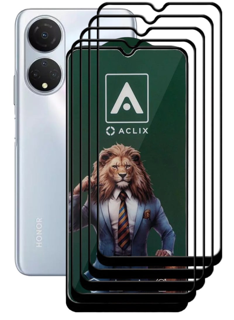 ACLIX 4 Pieces Antistatic ESD Dustproof Premium Quality High Definition Tempered Glass Screen Protector Designed For Honor X7 - Image 1