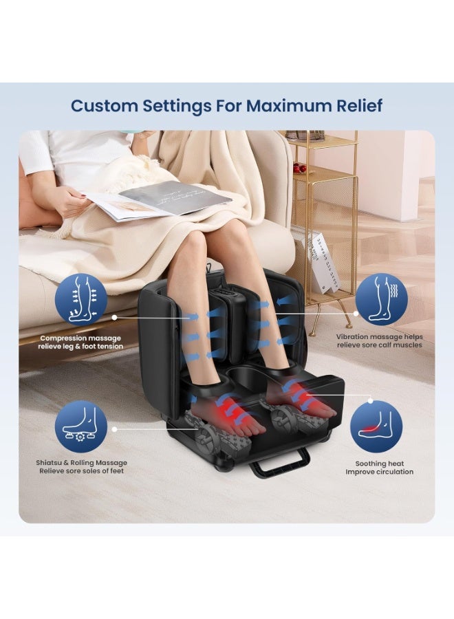 DubaiGallery Electric Foot and Leg Massager with Heat, Air Compression, Vibration and Relaxation, Full Foot Massage Machine for Home, Office and Daily Recovery, Adjustable Massage Settings, Comfortable Wraparound Design, Easy Control - Image 3