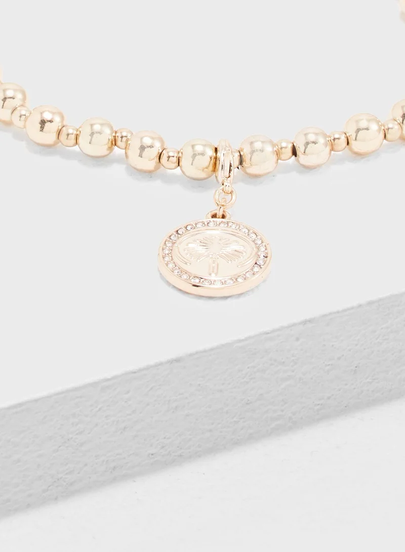 BUCKLEY LONDON The Palm Disc Charm Bracelet