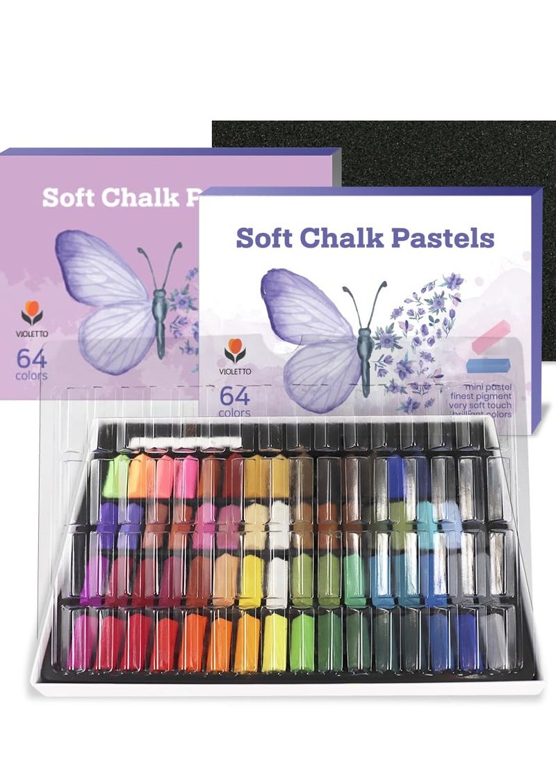 Excefore Soft Chalk Pastels Set of 64 Colors, Non Toxic Art Supplies, Suitable for Professional, Kids, Beauty Nail Art, Pan Chalk Pastels  - Image 2