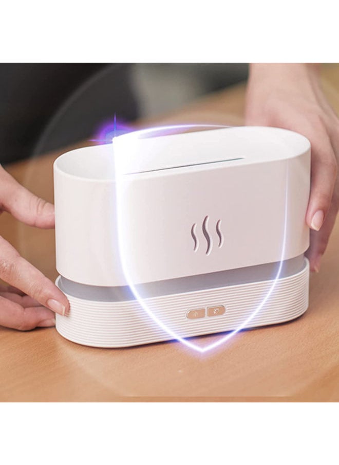 Flame Air Diffuser Aromatherapy Air Humidifier, 180ml Cool Mist Mini Humidifier Desktop Air Aroma Diffuser, Auto-Off Safety Switch Noiseless Aroma Diffuser for Home Office
