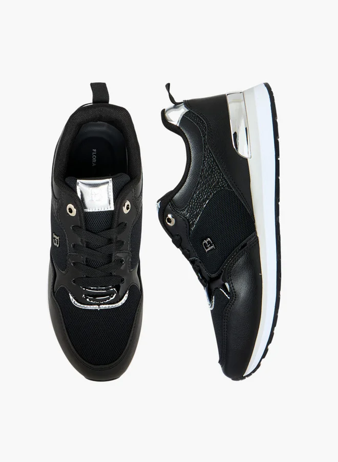 Flora Bella By Shoexpress Printed Lace-Up Sneakers