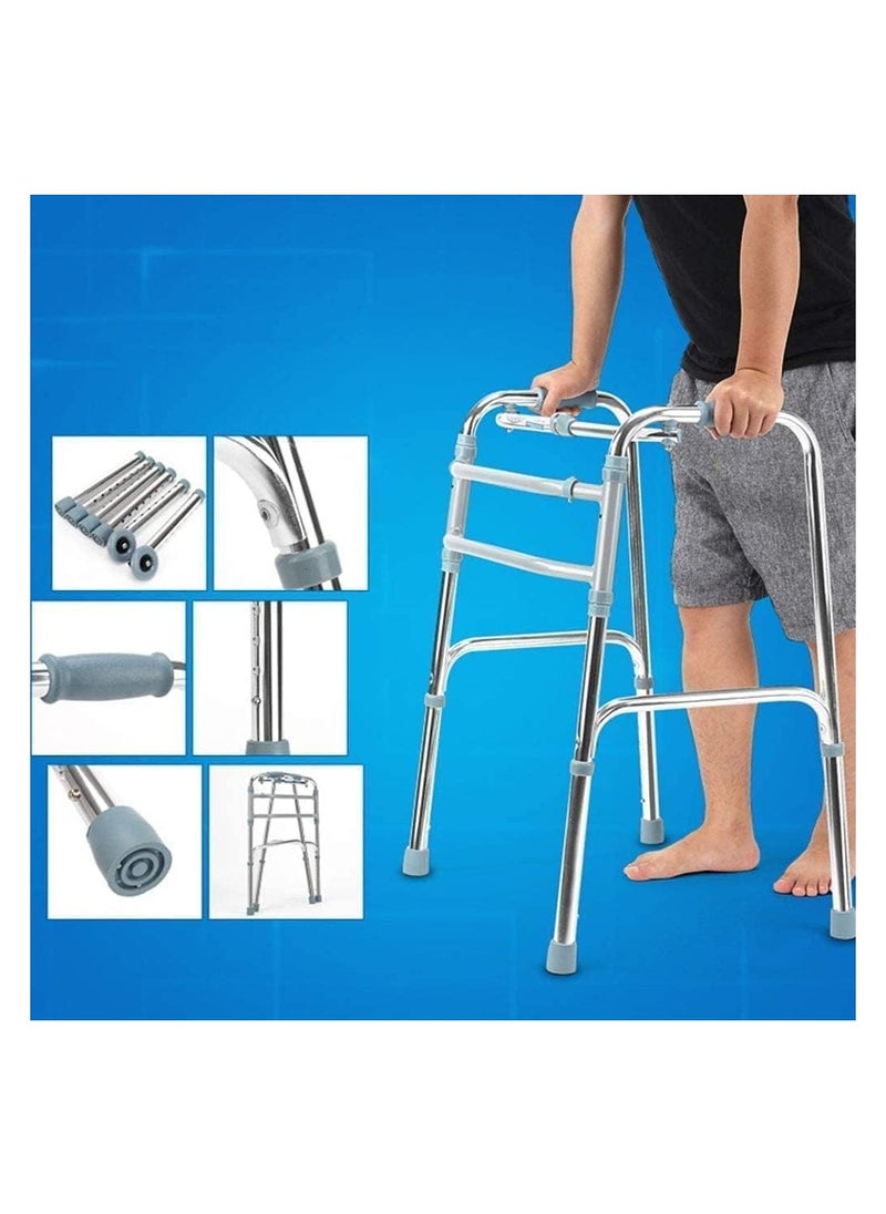 ALAIN CARE Medical aid Walker Stand Assist Walker crutch Foldable Walking Frame Mobility Aid armrest Crutch Transit Chair for Elderly,Adults,Seniors Handicap Disabled steel  - Image 5