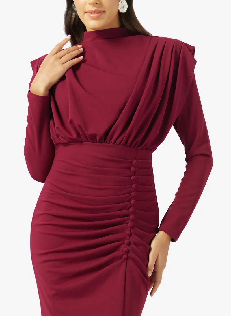 Khizana  Draped Bodycon Dress for Women | Best Price UAE