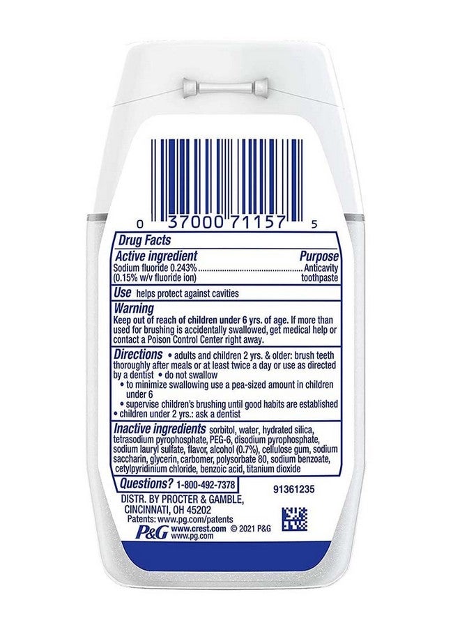 كرست معجون أسنان كريست بلاس إس سي بي وايت سائل إف، مقاس 4.6 أونصة، تبييض كامل لتارتار سينترال مع نطاق سائل جل بنكهة النعناع المنعش - Image 2