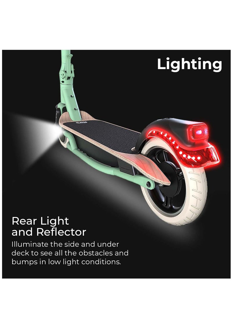 Yvolution YES Electric Scooter, Kick Scooter with 350W Motor and LED Display, Max Speed  25 kmh, 8.5" Solid Tires, 3 Speed Modes and Dual Braking, Folding Commuter  Electric Scooter - Green