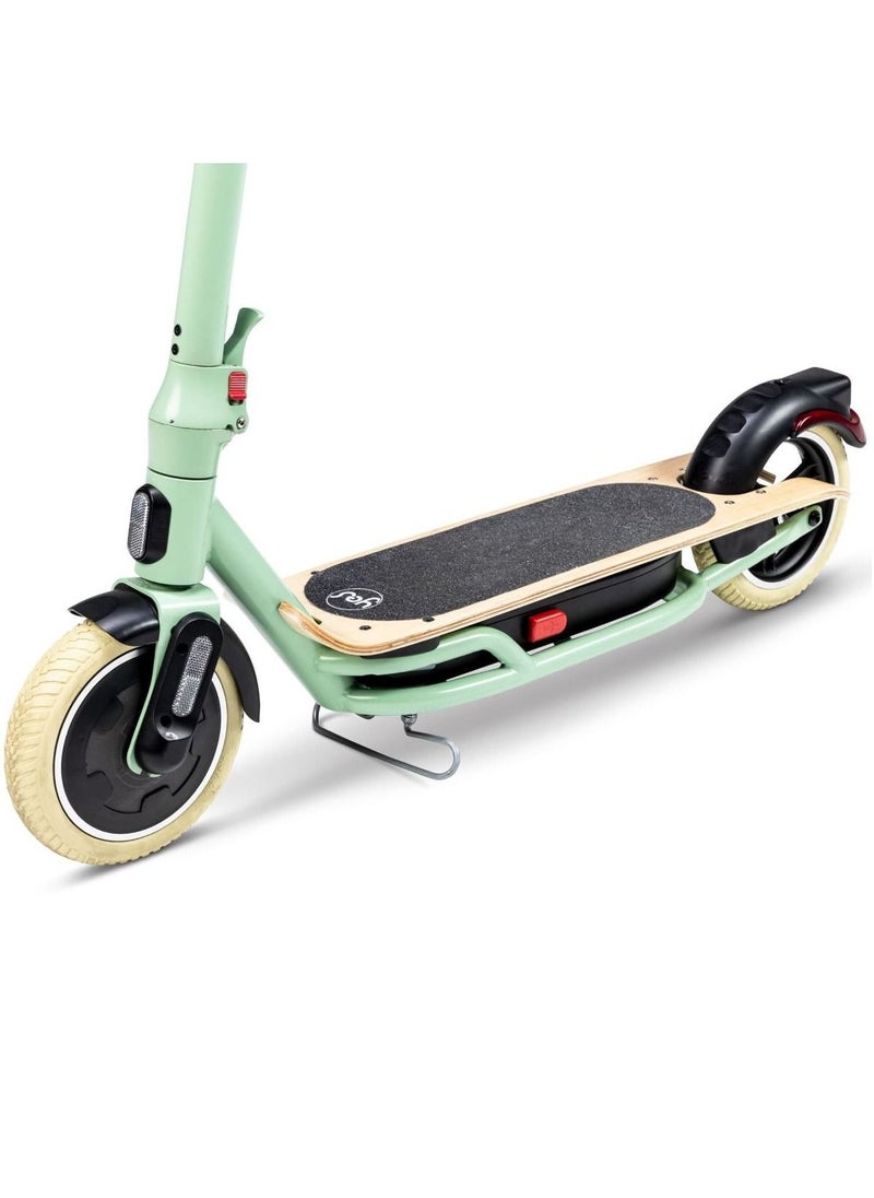 Yvolution YES Electric Scooter, Kick Scooter with 350W Motor and LED Display, Max Speed  25 kmh, 8.5" Solid Tires, 3 Speed Modes and Dual Braking, Folding Commuter  Electric Scooter - Green